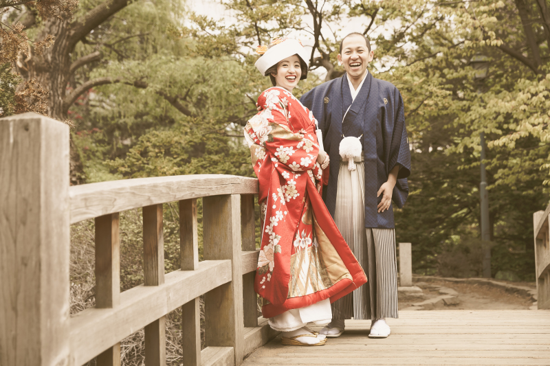 前撮り結婚式で使う写真を撮影