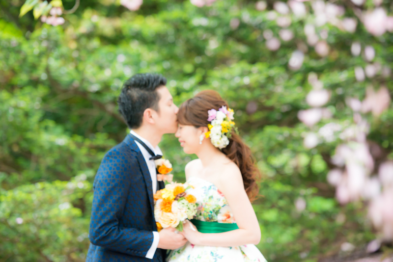 映画のワンシーンみたいな結婚写真