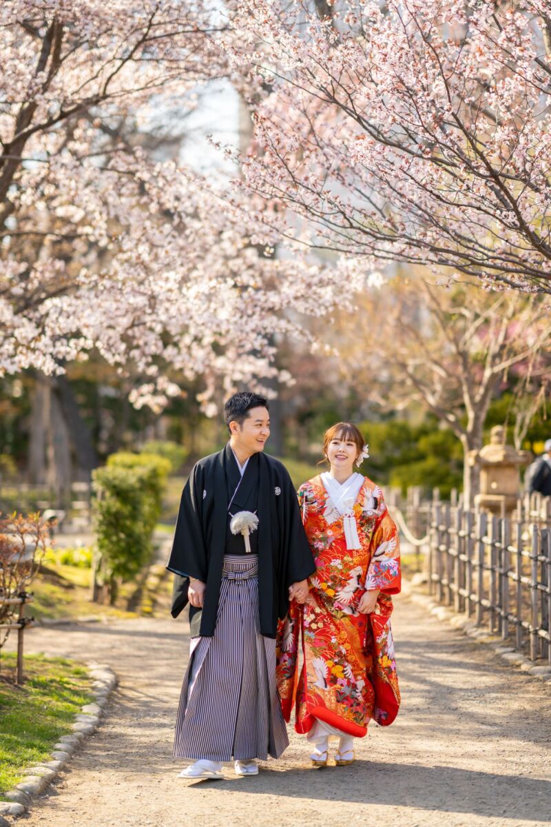 色打掛にチェンジ