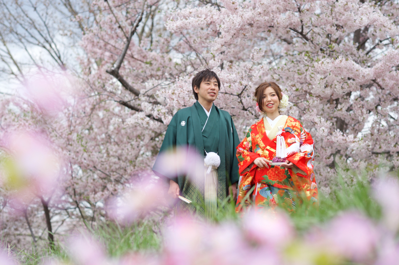 打掛に着替えて次の目的地に移動