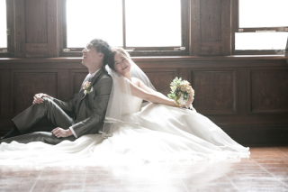 緑の中で家族で作るフォトウェデイング