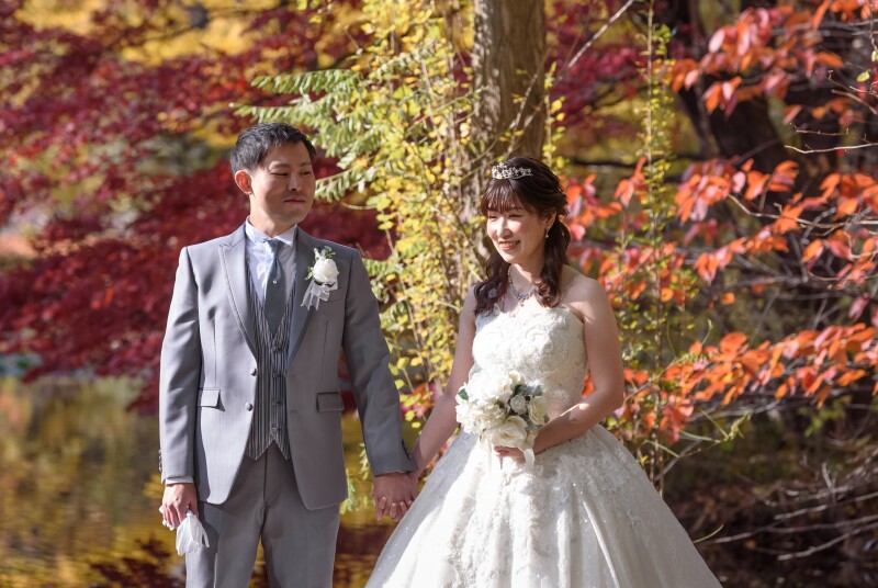 紅葉の良き日の撮影です