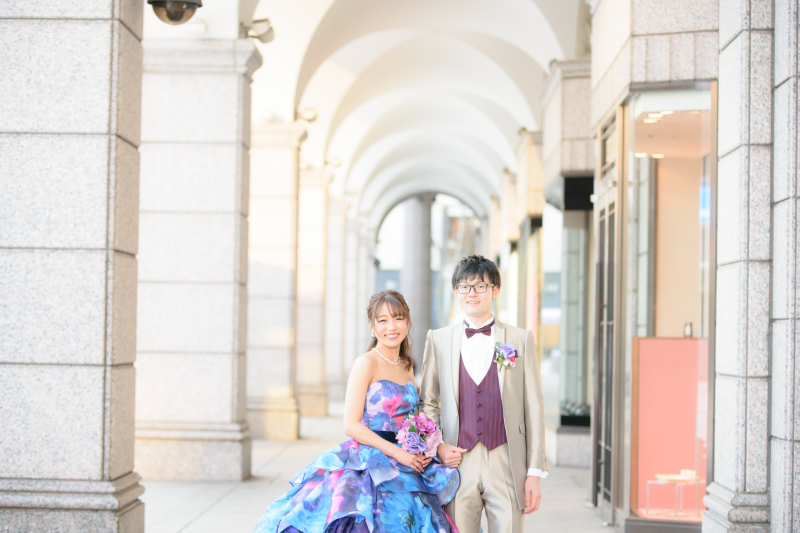 九州出身のおふたり北海道札幌の街ロケで前撮りお客様の声