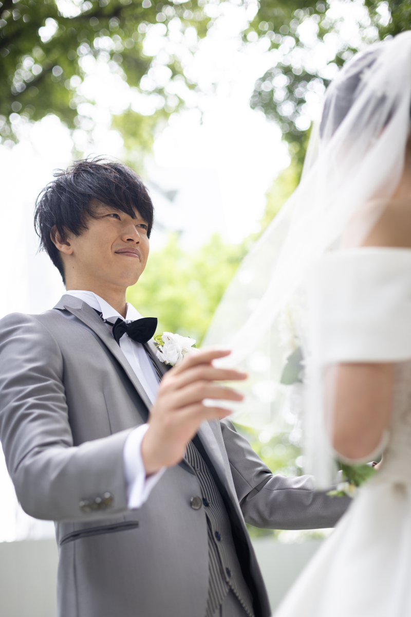 ご新郎様のベールダウン