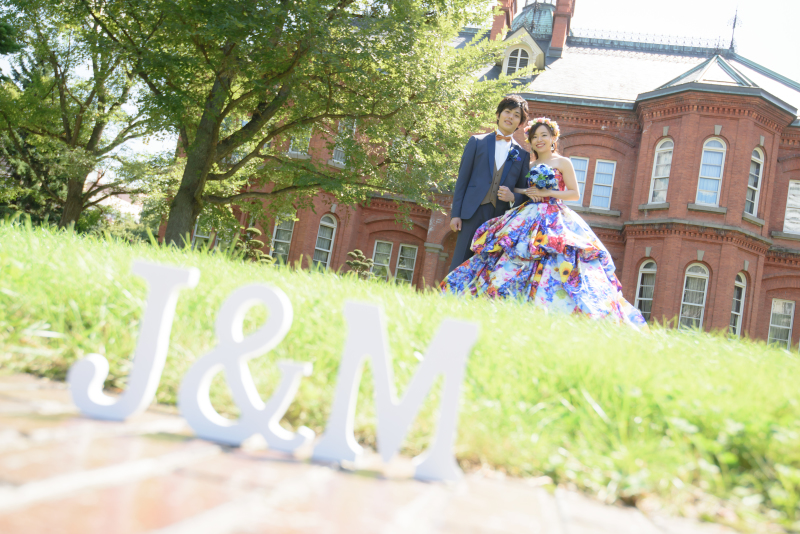 イニシャルオブジェで撮影