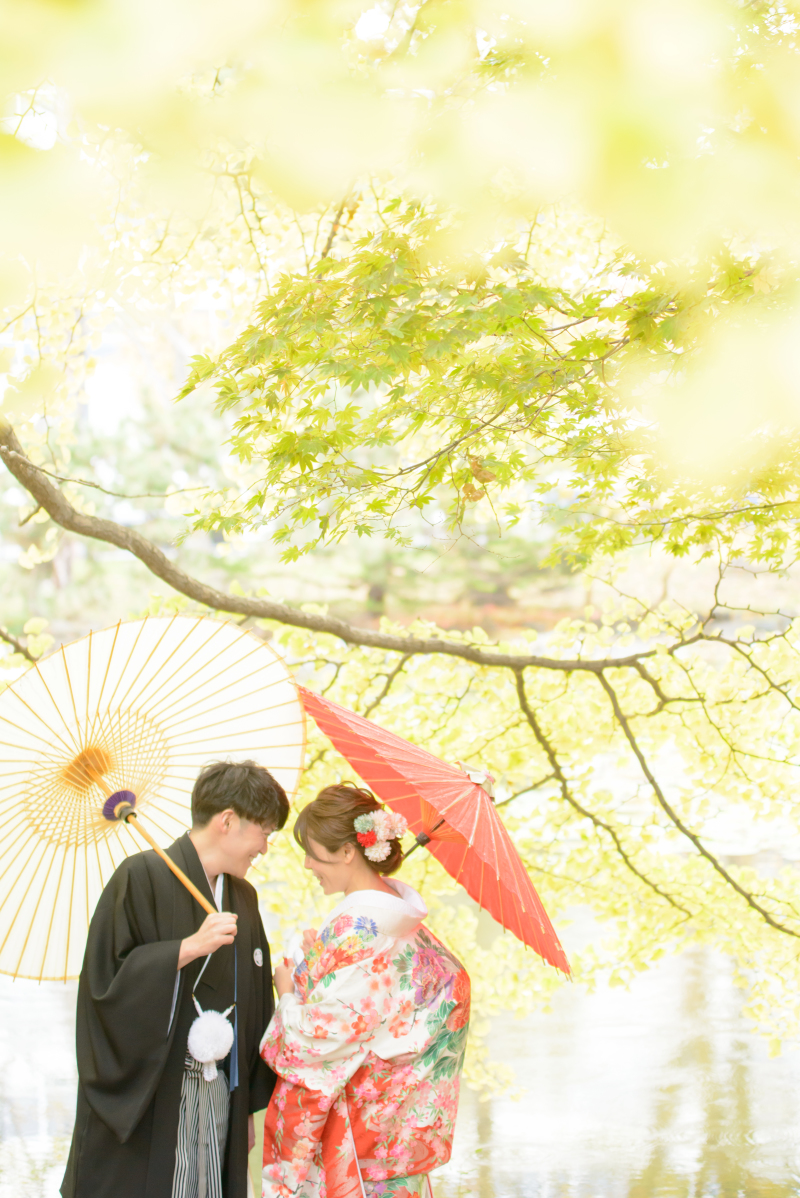 秋の北海道を満喫のウェディングフォト