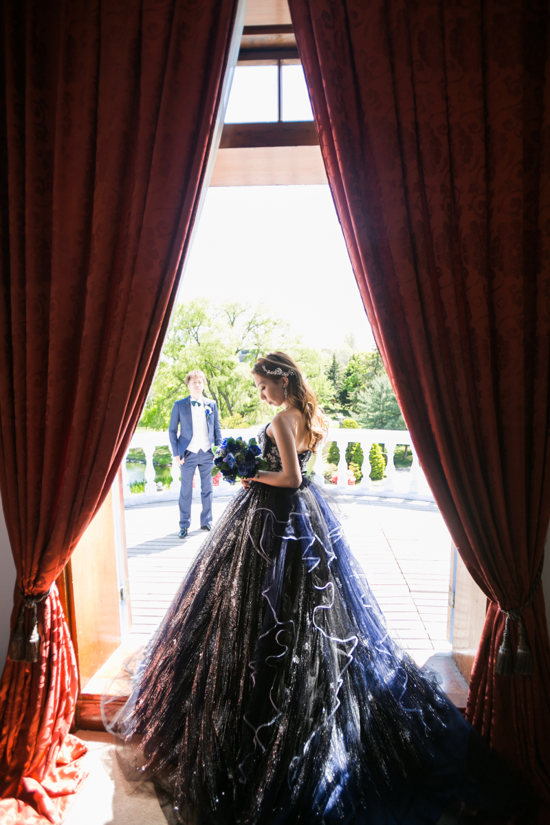 バルコニーで撮影