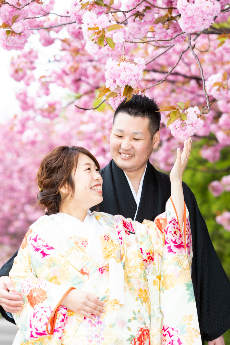 お天気は曇りでしたが桜がお迎え