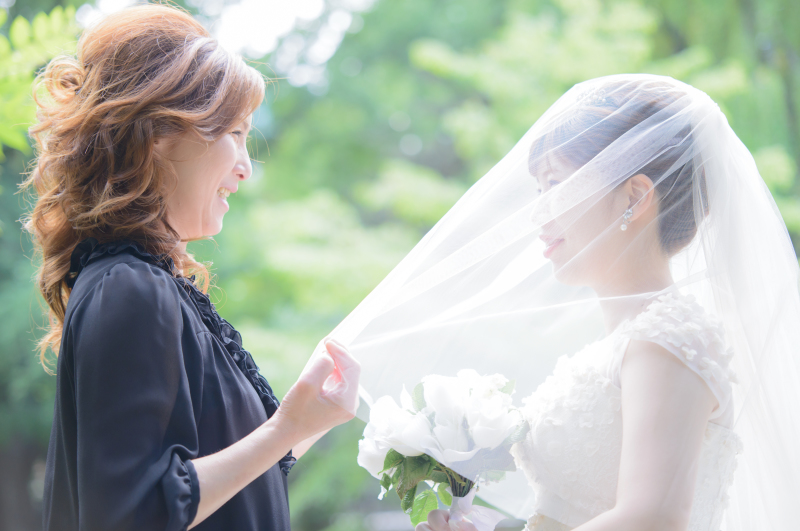 ベールダウンのセレモニーお母さまが・・