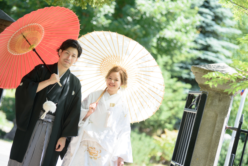 洋髪で白無垢スタート