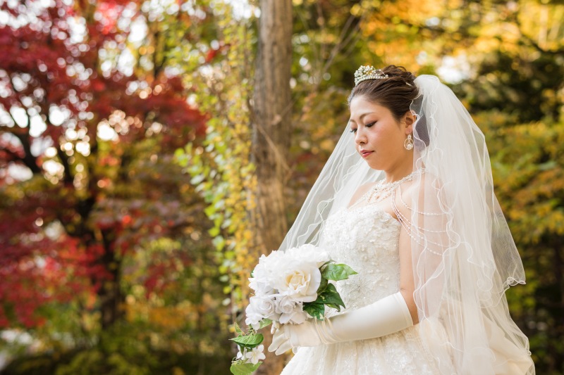 ウェディングドレスにチェンジ