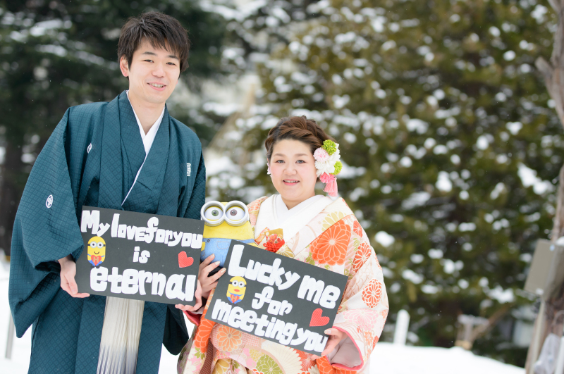 結婚式のウエルカム用の写真