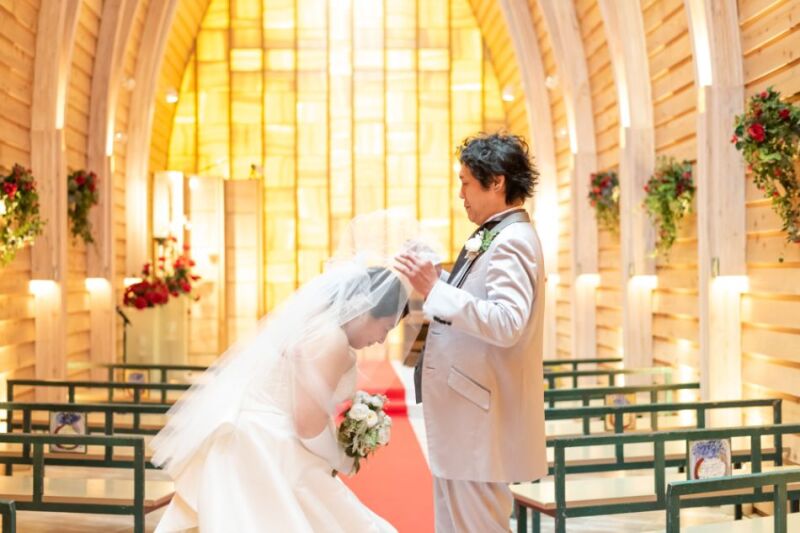 チャペルも桜ロケーション撮影も／和装＆洋装2点