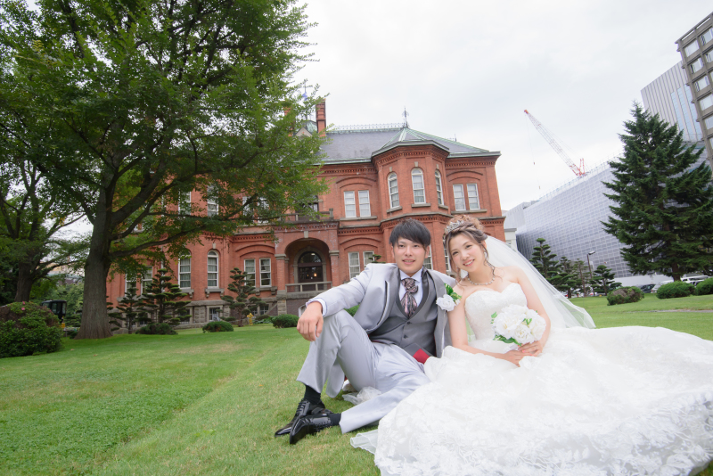 芝生でのワンカット