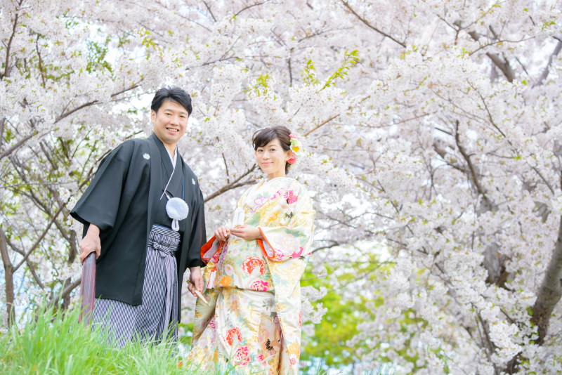 桜で前撮りを計画中山様 お客様の声
