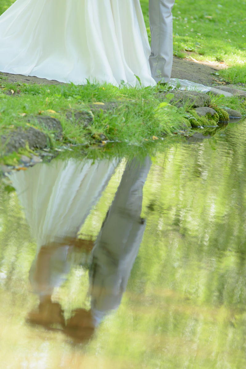 構内のお気に入りのお庭でのワンシーン