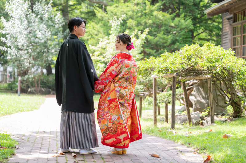 和洋2点で旧永山邸、モエレで愛犬と撮影お客様の声