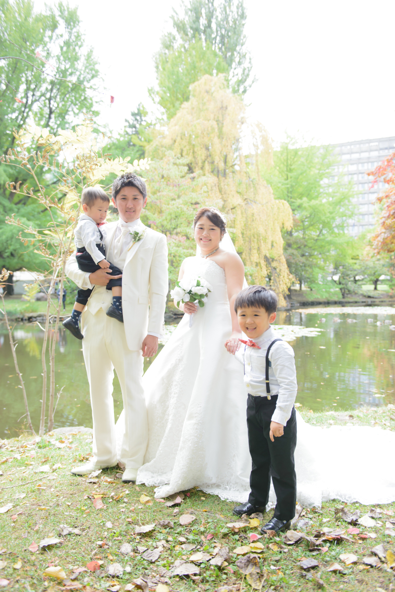 家族全員でポーズ