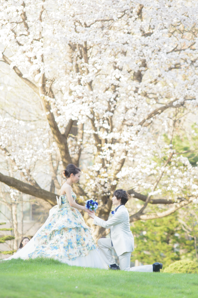 サクラの下で・・