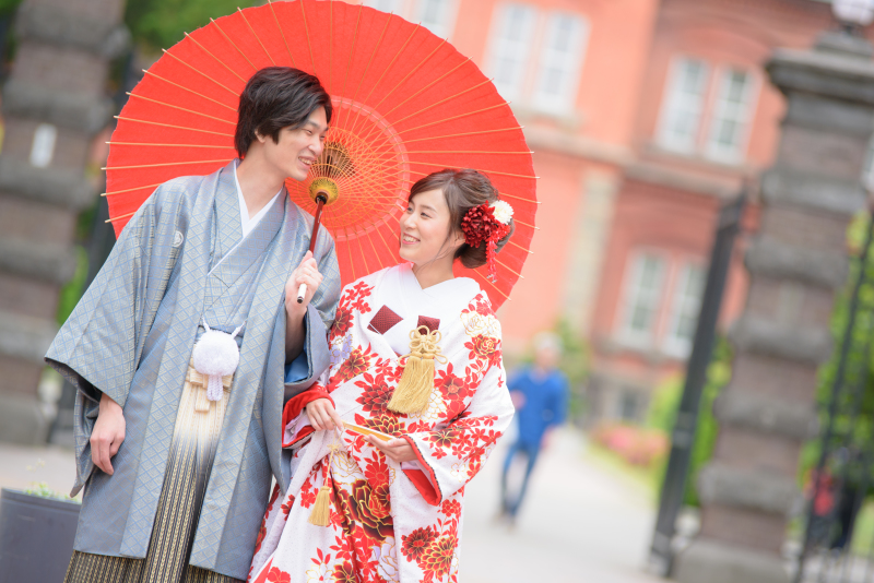 おしゃれなおふたり和装スタートです