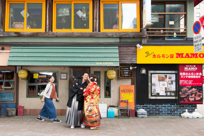 兵庫から週末旅行かねて和服で札幌ロケーションフォトお客様の声