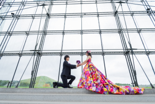 カラードレス・色打掛でのロケーションフォト【お客様の声】