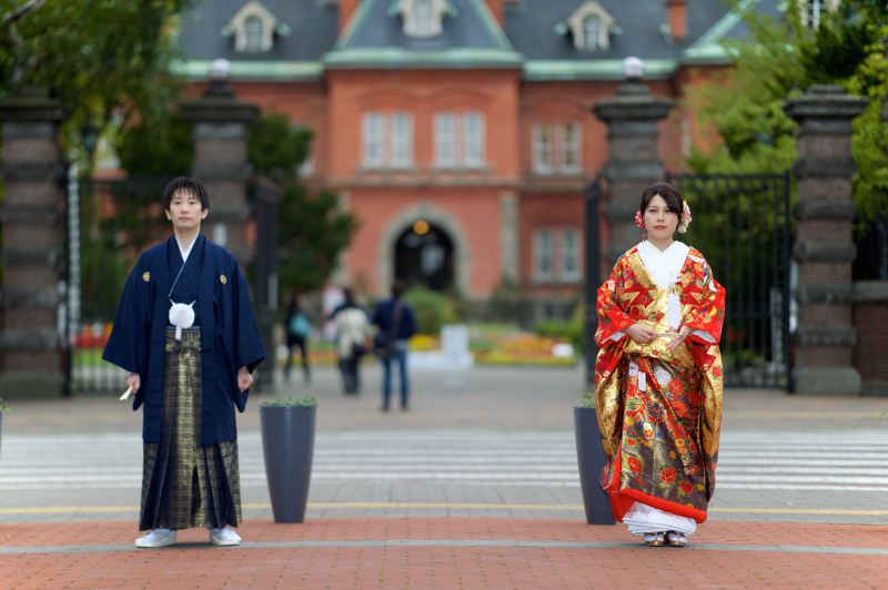 札幌だしさということで道庁の正面で
