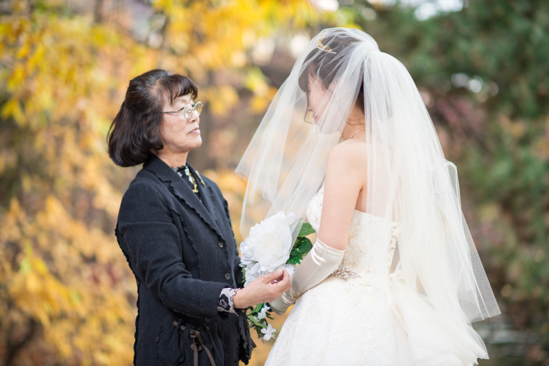 母にベールダウン