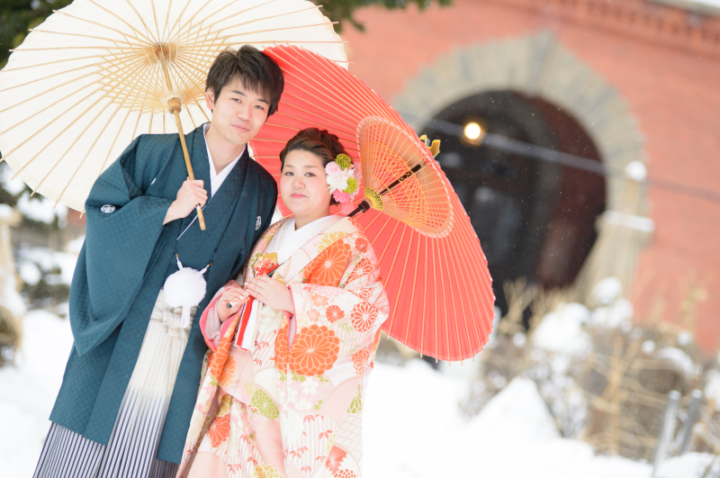 色内掛けに着替えて撮影