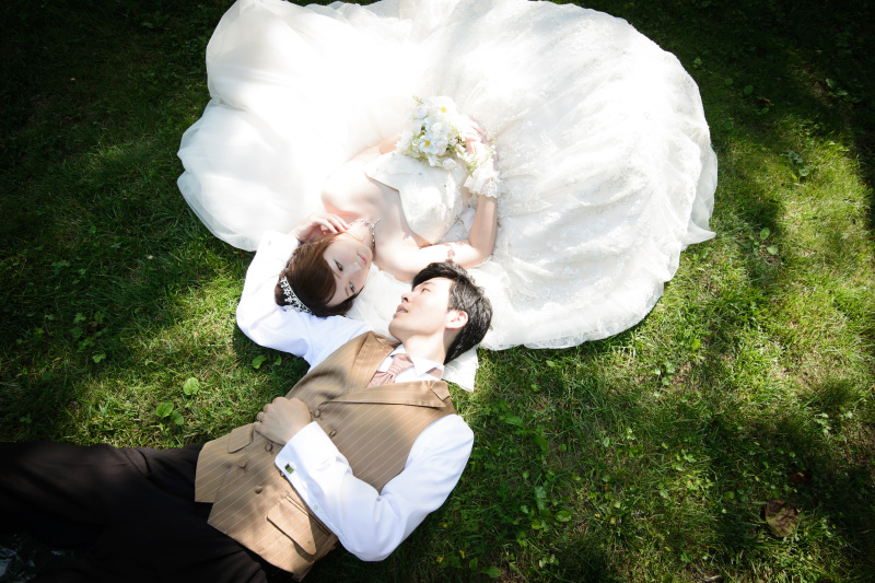 森のエリアで撮影