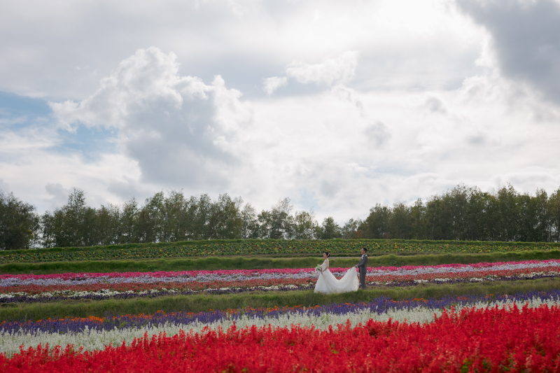 お花のパッチワーク