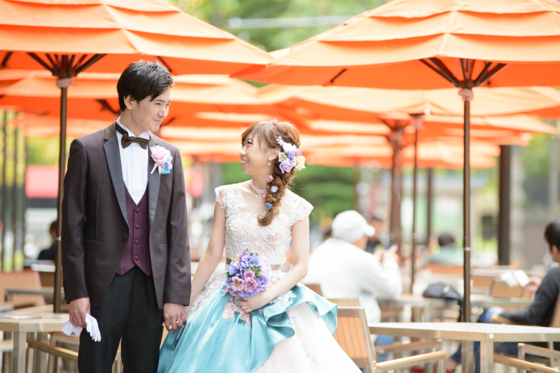 カフェテラスでの一枚