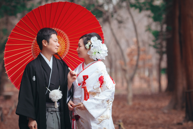 挙式後はリラックスして撮影を♪