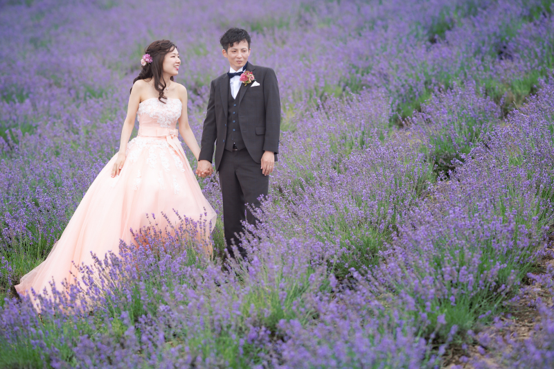 透明感のある富良野フォトウェデイング