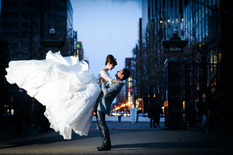 朝から始まった撮影も日が暮れるまで