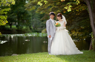 ご新婦有香子さんジルスチュアートに一目ぼれ！ドレスが纏える日が撮影日になりました