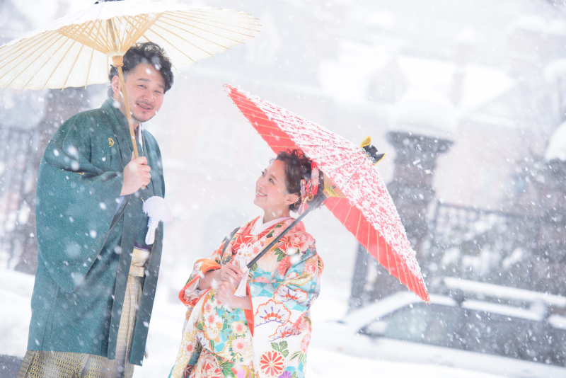 お色直しで打掛に