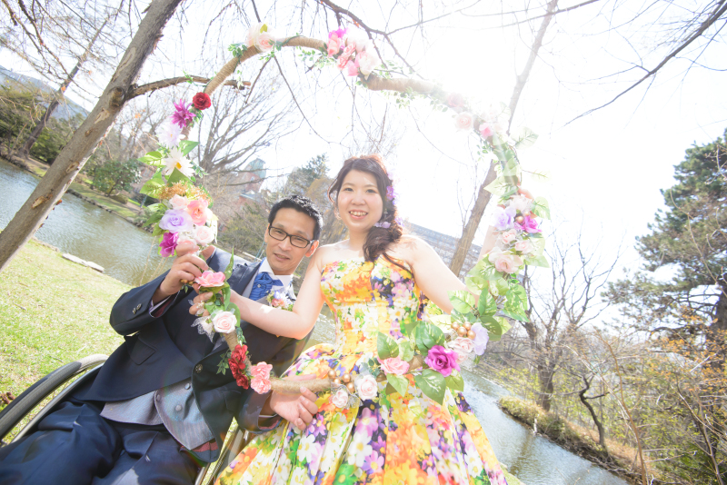 ものすごい大きなフラワーリース