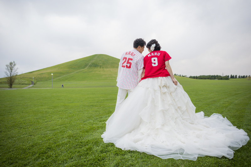 モエレでカープのユニフォーム