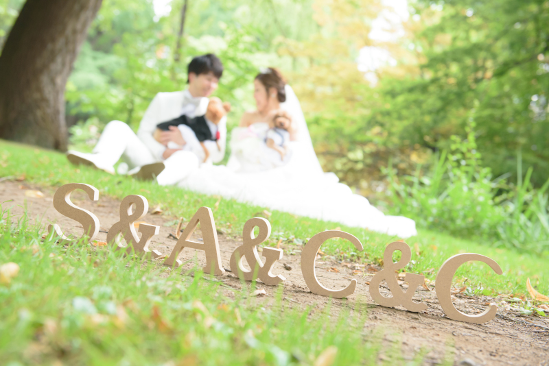 オトナのウェディングフォト 札幌 Cinderella Story Wedding photo_ペットと一緒に撮影できる