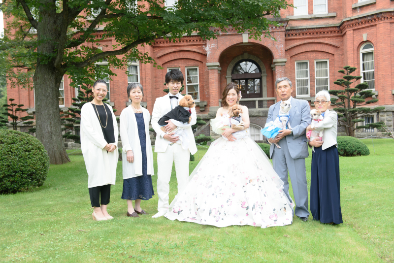 ワンちゃんとファミリーみんなで撮影スナップ