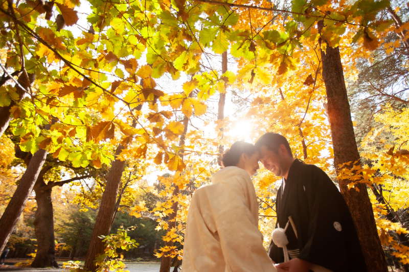 オトナのウェディングフォト 札幌 Cinderella Story Wedding photo_神社・寺院で撮影できる