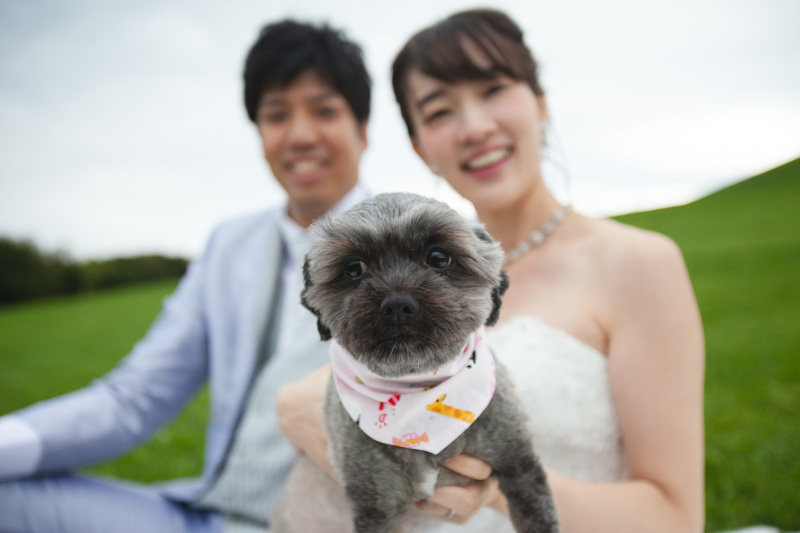 オトナのウェディングフォト 札幌 Cinderella Story Wedding photo_ペットと一緒に撮影できる