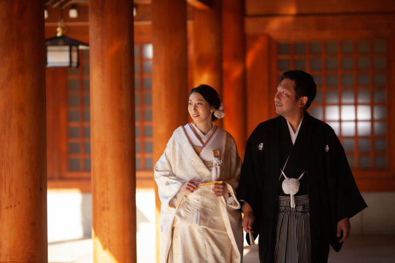 オトナのウェディングフォト 札幌 Cinderella Story Wedding photo_神社・寺院で撮影できる