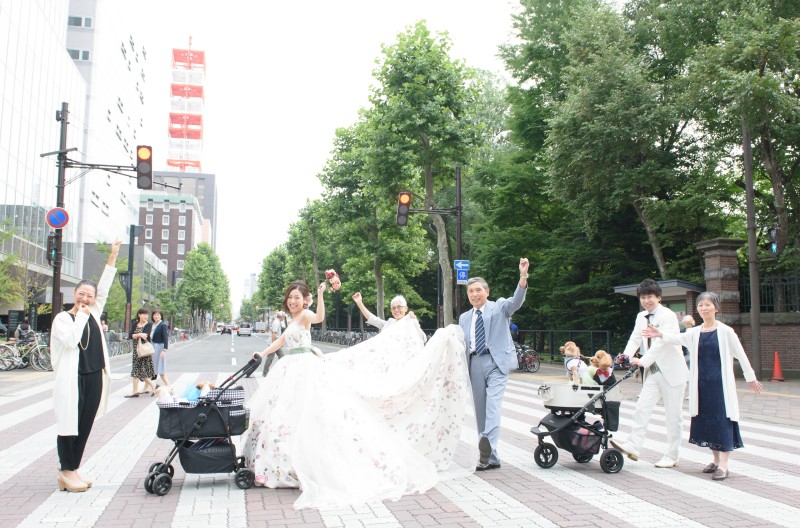 オトナのウェディングフォト 札幌 Cinderella Story Wedding photo_ペットと一緒に撮影できる