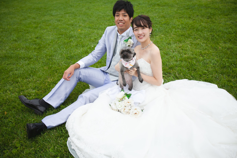オトナのウェディングフォト 札幌 Cinderella Story Wedding photo_ペットと一緒に撮影できる