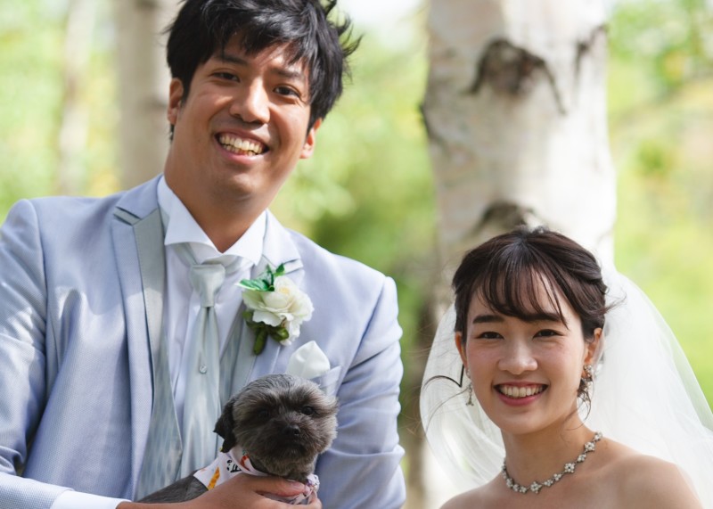 オトナのウェディングフォト 札幌 Cinderella Story Wedding photo_ペットと一緒に撮影できる