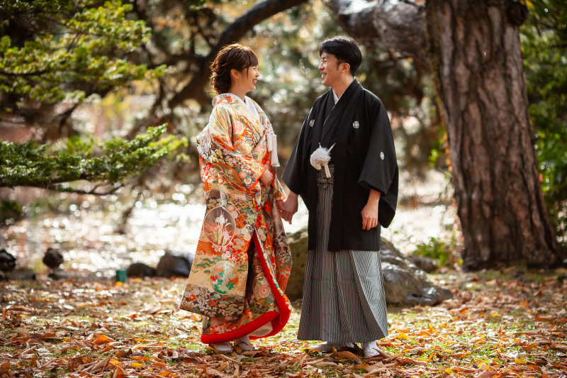オトナのウェディングフォト 札幌 Cinderella Story Wedding photo_庭園で撮影できる