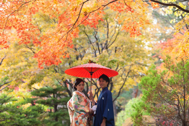 オトナのウェディングフォト 札幌 Cinderella Story Wedding photo_庭園で撮影できる