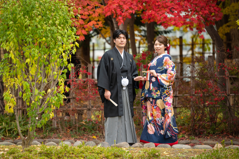 オトナのウェディングフォト 札幌 Cinderella Story Wedding photo_庭園で撮影できる